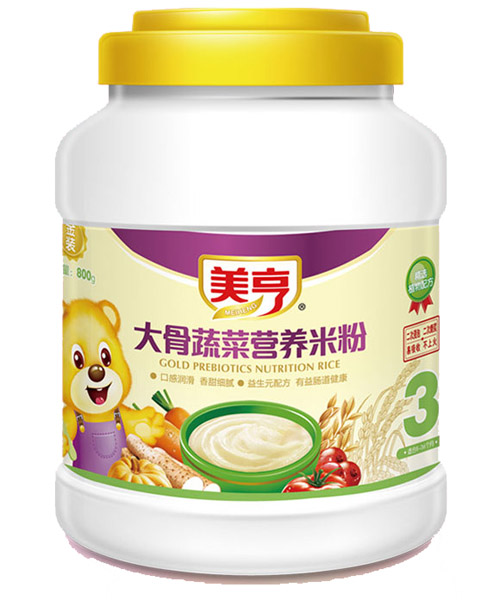 美亨800g桶裝大骨蔬菜營(yíng)養(yǎng)米粉3段