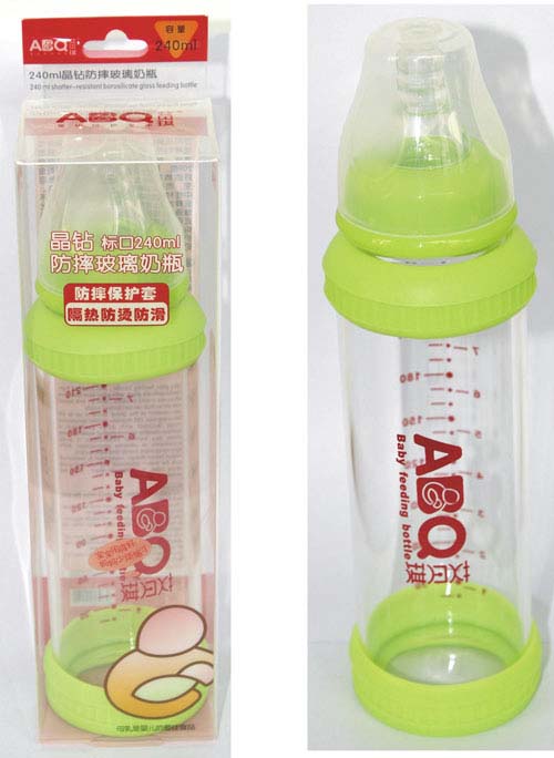 艾貝琪嬰兒防摔玻璃奶瓶