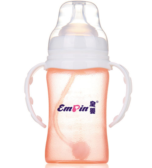 皇嬰寬口感溫防爆玻璃奶瓶210ml