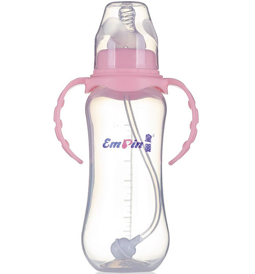 皇嬰標口PP適指圓弧大奶瓶240ml粉色