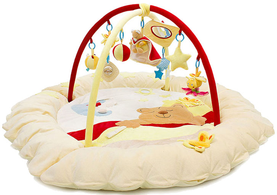 豐盛安睡小熊爬行墊黃色