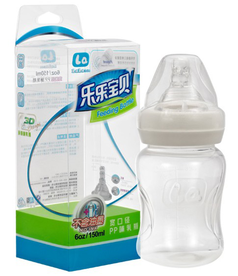 樂樂寶貝寬口pp哺喂期奶瓶150ml
