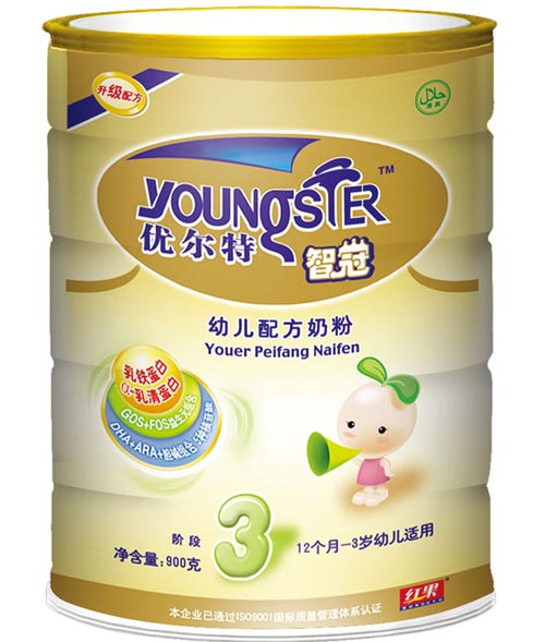 紅果優(yōu)爾特智冠幼兒配方奶粉3段聽(tīng)裝