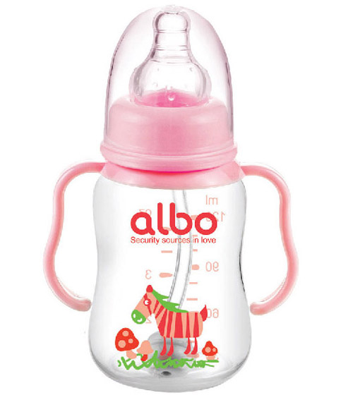 愛(ài)樂(lè)寶標(biāo)口PP自動(dòng)奶瓶120ml粉色