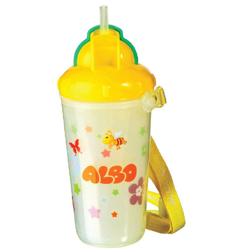 愛樂寶雙層保險(xiǎn)杯270m黃色