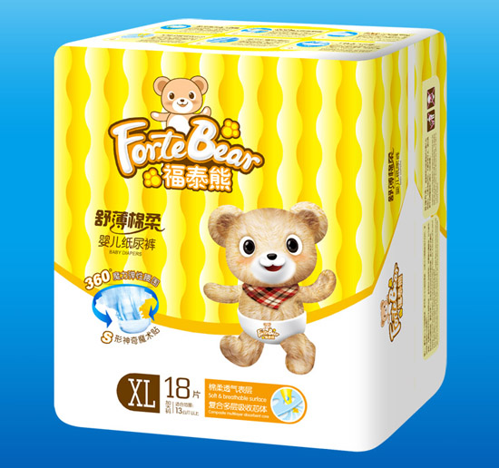 福泰熊舒薄棉柔嬰兒紙尿褲XL碼18片