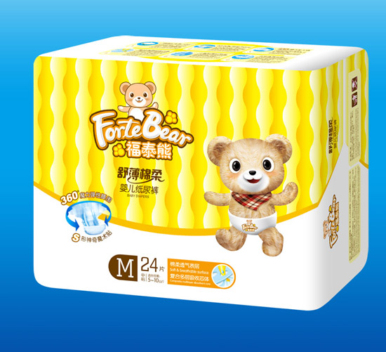 福泰熊舒薄棉柔嬰兒紙尿褲M碼24片