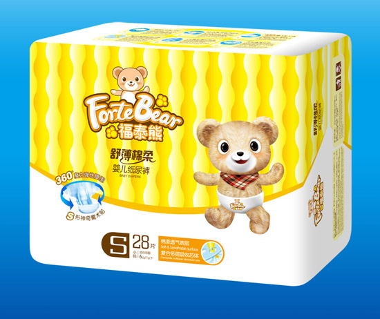 福泰熊舒薄棉柔嬰兒紙尿褲S碼28片
