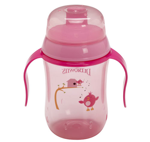 布朗博士9安士硬吸嘴學(xué)飲杯粉色