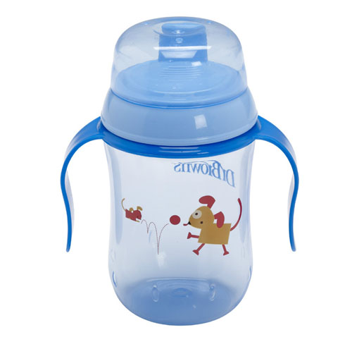 布朗博士9安士硬吸嘴學(xué)飲杯藍(lán)色