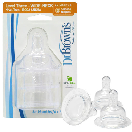 布朗博士流量3寬口奶嘴(3個(gè)裝)