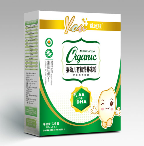 優(yōu)佳健AA+DHA嬰幼兒有機(jī)營(yíng)養(yǎng)米粉盒裝