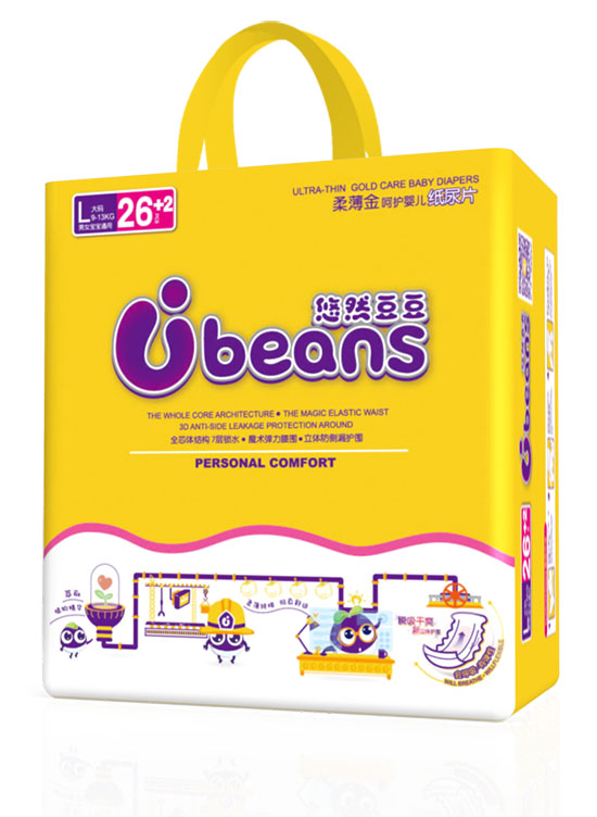 悠然豆豆柔薄金呵護(hù)嬰兒紙尿片L28片