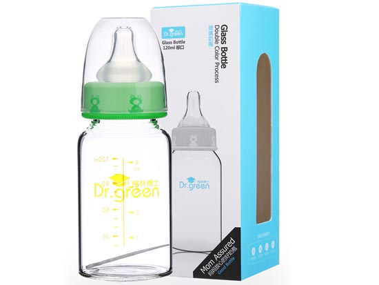 格林博士標口玻璃奶瓶120ML綠色