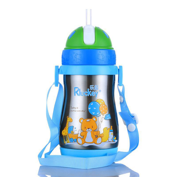 樂起不銹鋼保溫奶瓶 藍(lán)色