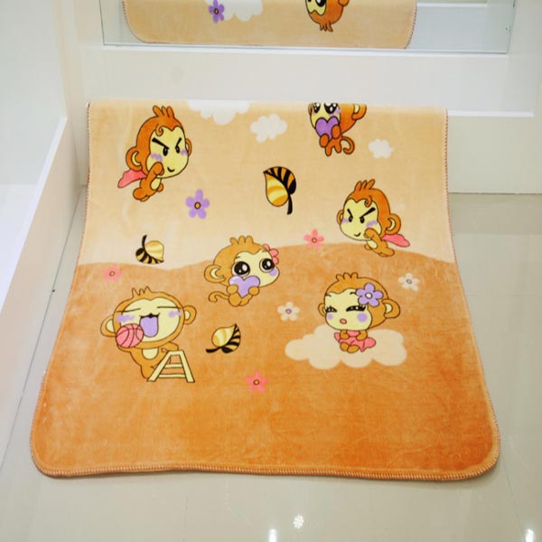 亞奧超柔小毯子咪嘻猴棕色