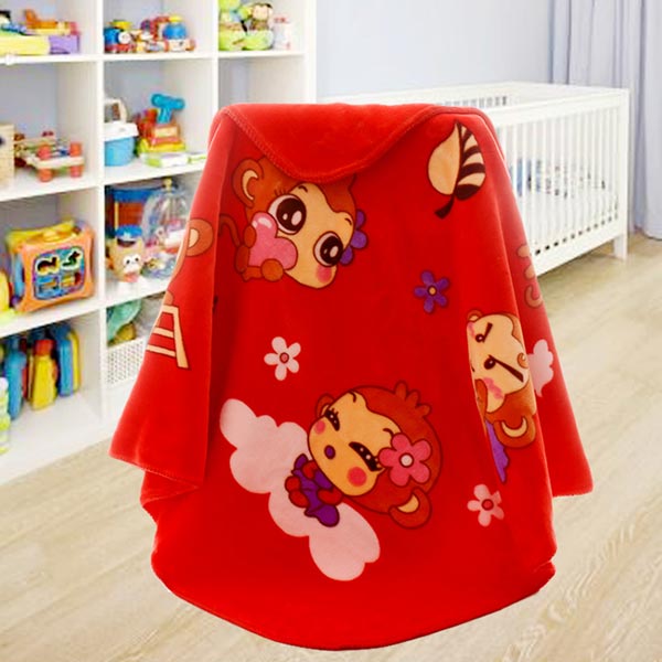 亞奧超柔云毯悠嘻猴深紅色