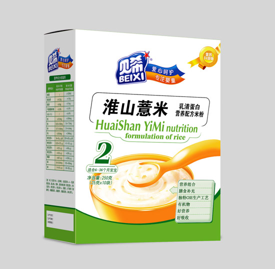 貝希乳清蛋白營(yíng)養(yǎng)米粉盒裝-淮山薏米配方