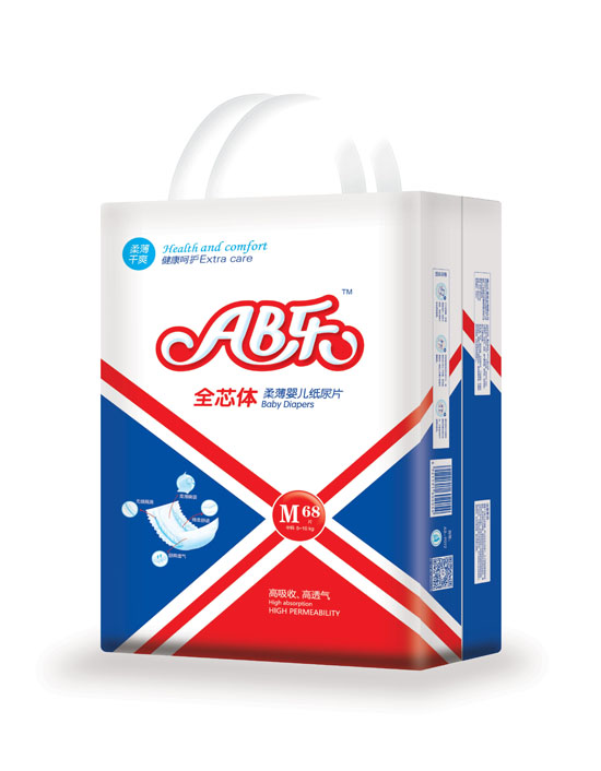 AB樂(lè)柔薄嬰兒紙尿片M碼68片