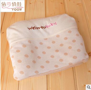 彩棉提花新生yinge定型枕寶寶枕頭配特級(jí)蕎麥殼枕芯0-1歲四季款