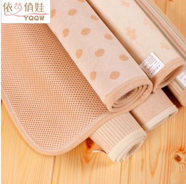 新花型不卷皺3D有機棉天然彩棉雙面布yinge隔尿墊寶寶防水尿布墊