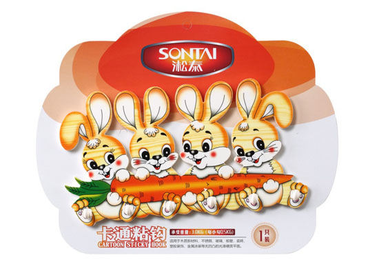 淞泰卡通魔力無痕掛鉤 強(qiáng)力粘鉤 不銹鋼掛鉤