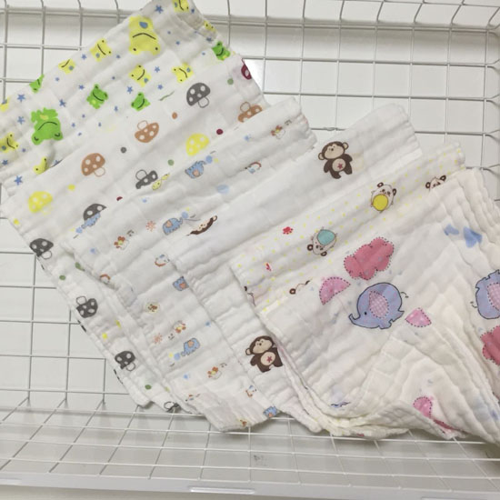 紗布印花小花巾