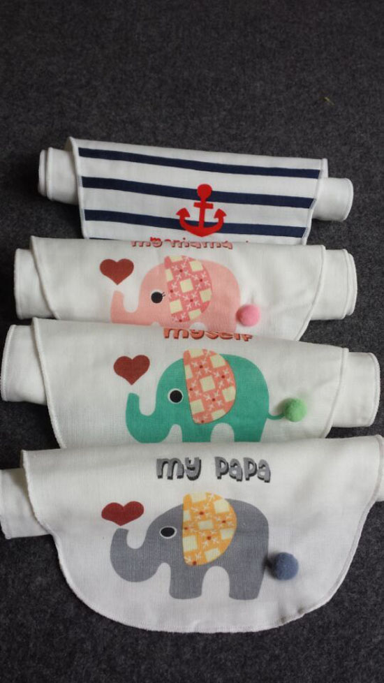 小熊小象吸汗巾