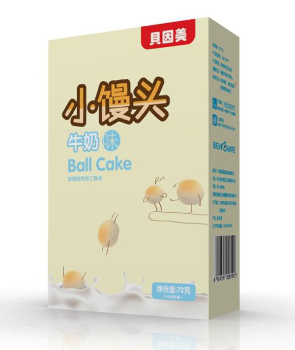 貝因美牛奶味小饅頭盒裝