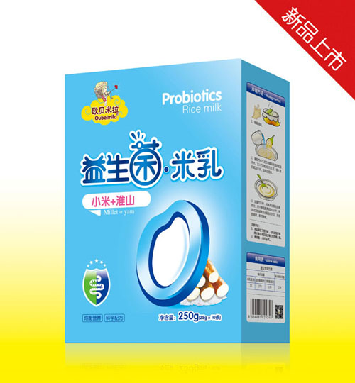 歐貝米拉小米+淮山益生菌米乳(盒裝)