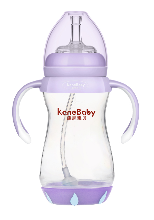康尼寶貝吸管水杯 紫色