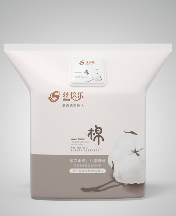 絲倍樂(lè)可沖散魔絨棉清潔濕巾