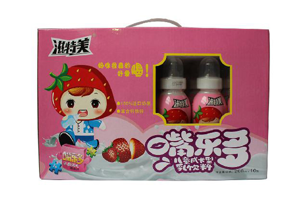 滋特美嘴樂(lè)多兒童成長(zhǎng)型乳飲料 10瓶箱裝 粉色