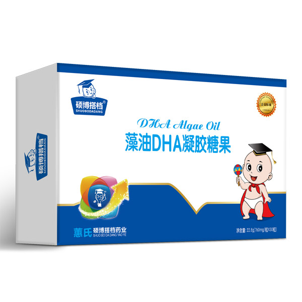 碩博搭檔藻油DHA凝膠糖果橫盒