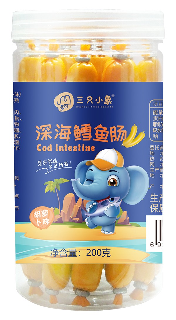多可三只小象16支裝魚(yú)腸 胡蘿卜味