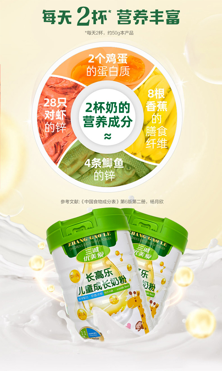 長高樂奶粉青少年高鈣益生菌營養(yǎng)脫脂奶粉批發(fā)800g兒童成長奶粉13.jpg