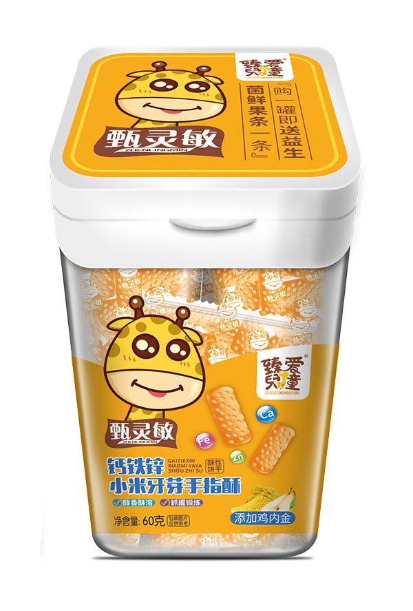 臻愛兒童鈣鐵鋅小米牙芽手指酥