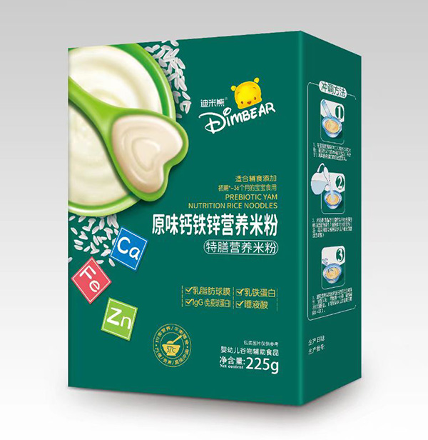 迪米熊原味鈣鐵鋅特膳營養(yǎng)米粉盒裝