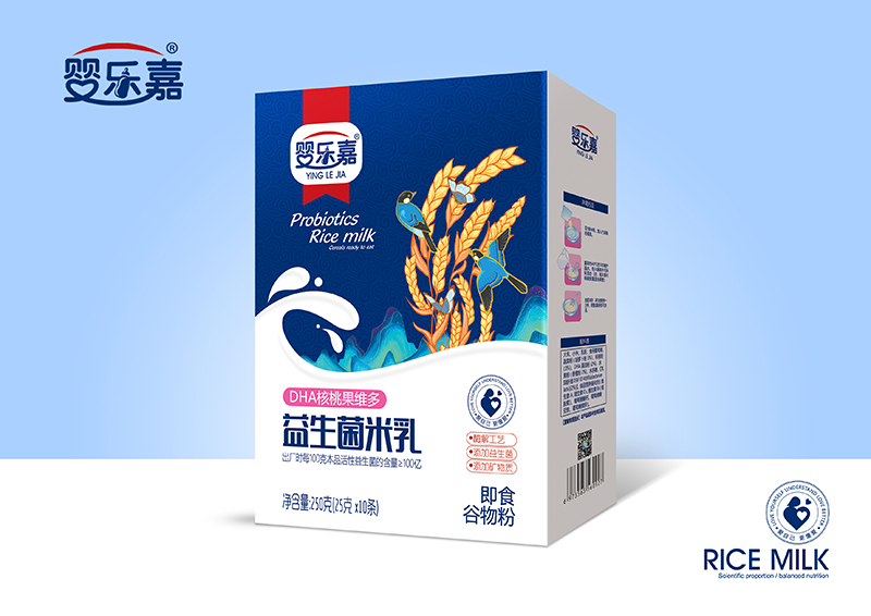 嬰樂嘉DHA核桃果維多益生菌米乳 盒裝