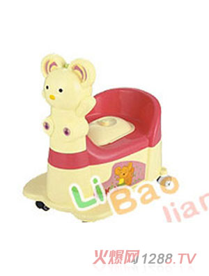 麗寶健卡通紅移動嬰兒座便器