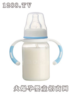 巴比象PP帶柄自動直身奶瓶120ml