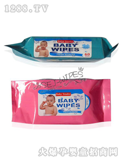 舒爾潔嬰兒濕巾青藍色包裝