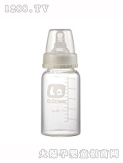 樂樂寶貝5安標(biāo)口晶鉆玻璃奶瓶
