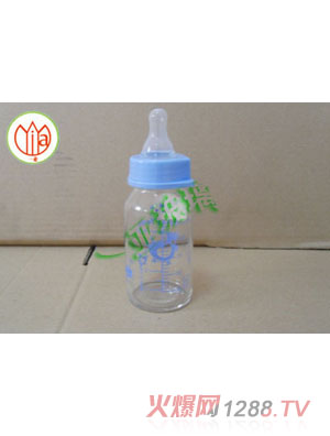 一亞經(jīng)典藍(lán)色玻璃奶瓶