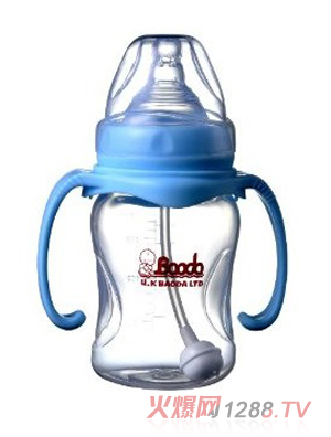寶德環(huán)保PP奶瓶180ml藍(lán)
