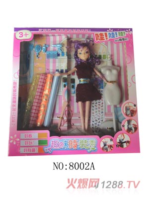 眾合玩具芭比娃娃深紫色連衣裙8002A