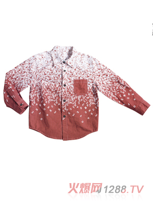 CE時尚紳士紅色襯衫