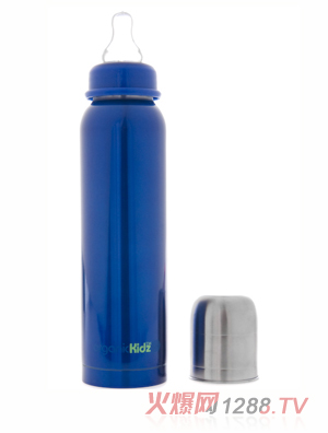 歐可滋不銹鋼標(biāo)口奶瓶藍(lán)9oz