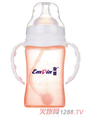 皇嬰寬口感溫防爆玻璃奶瓶210ml