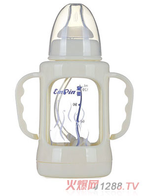 皇嬰標(biāo)口雙層防爆玻璃奶瓶1200ml